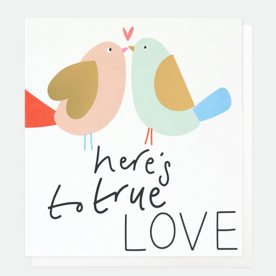 New Caroline Gardner Here'S To True Love Birds Card