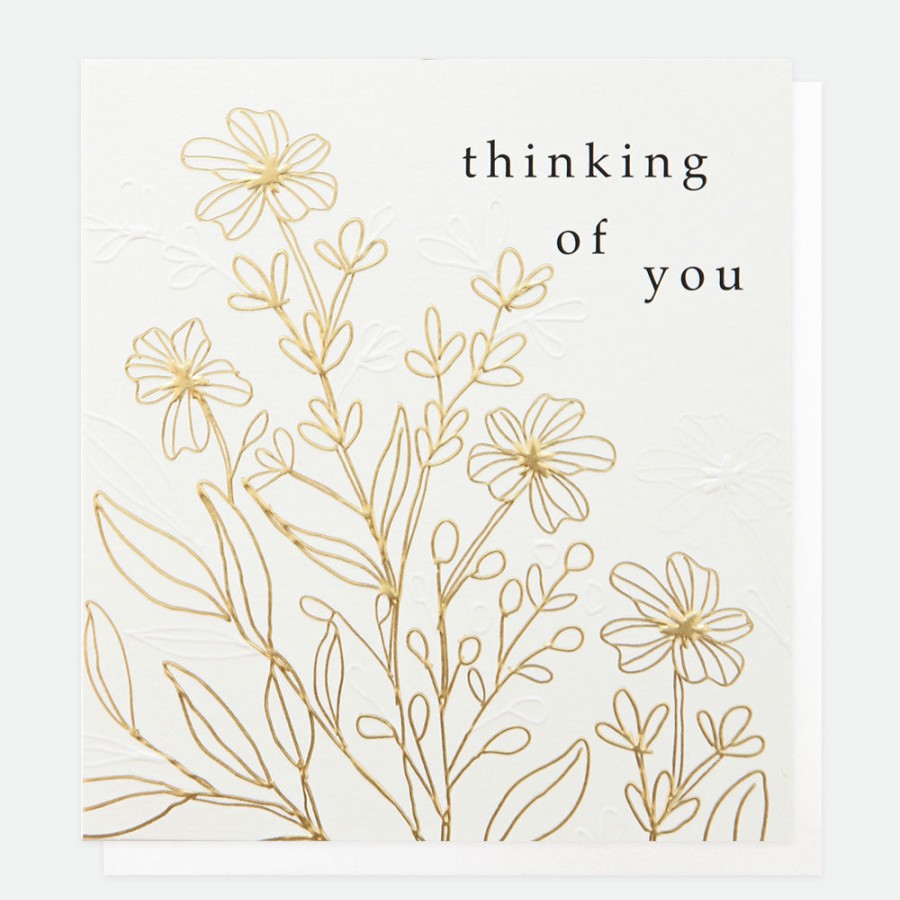 Online Caroline Gardner Gold Leaf Thinking Of You Card