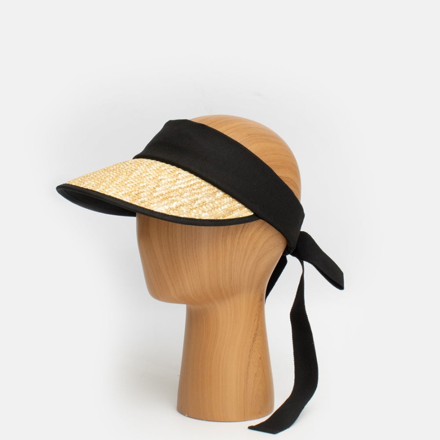 Online FERRUCCIO VECCHI Black Band Ribbon Tie Visor