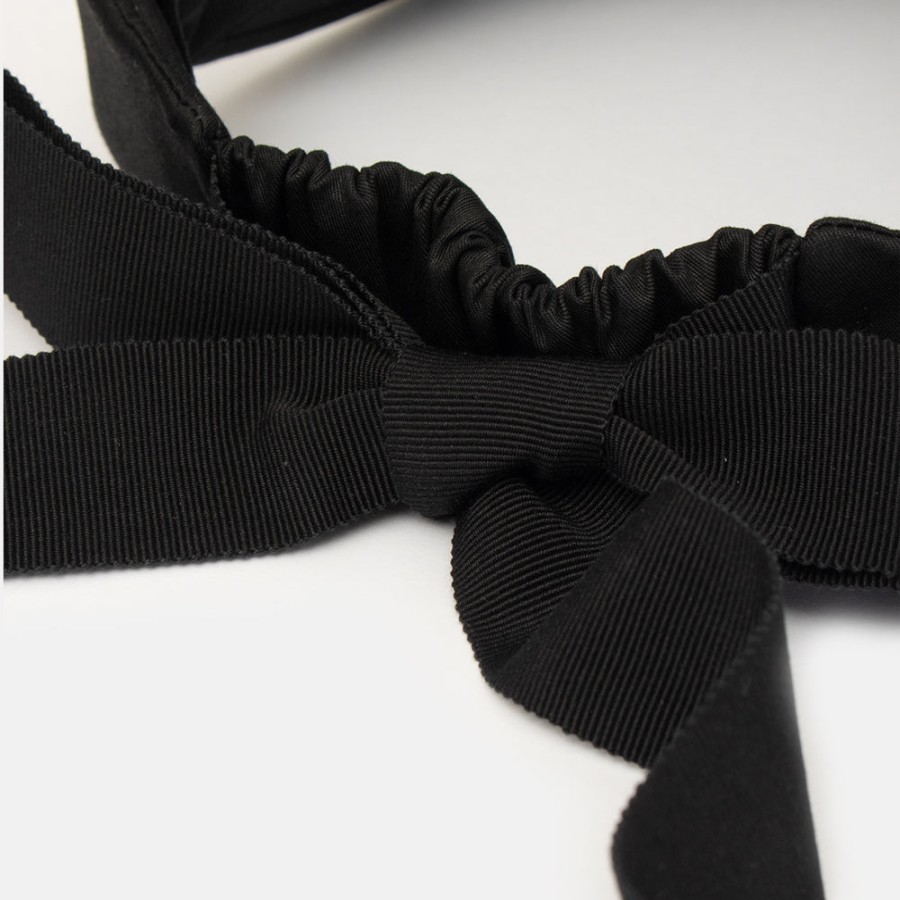 Online FERRUCCIO VECCHI Black Band Ribbon Tie Visor