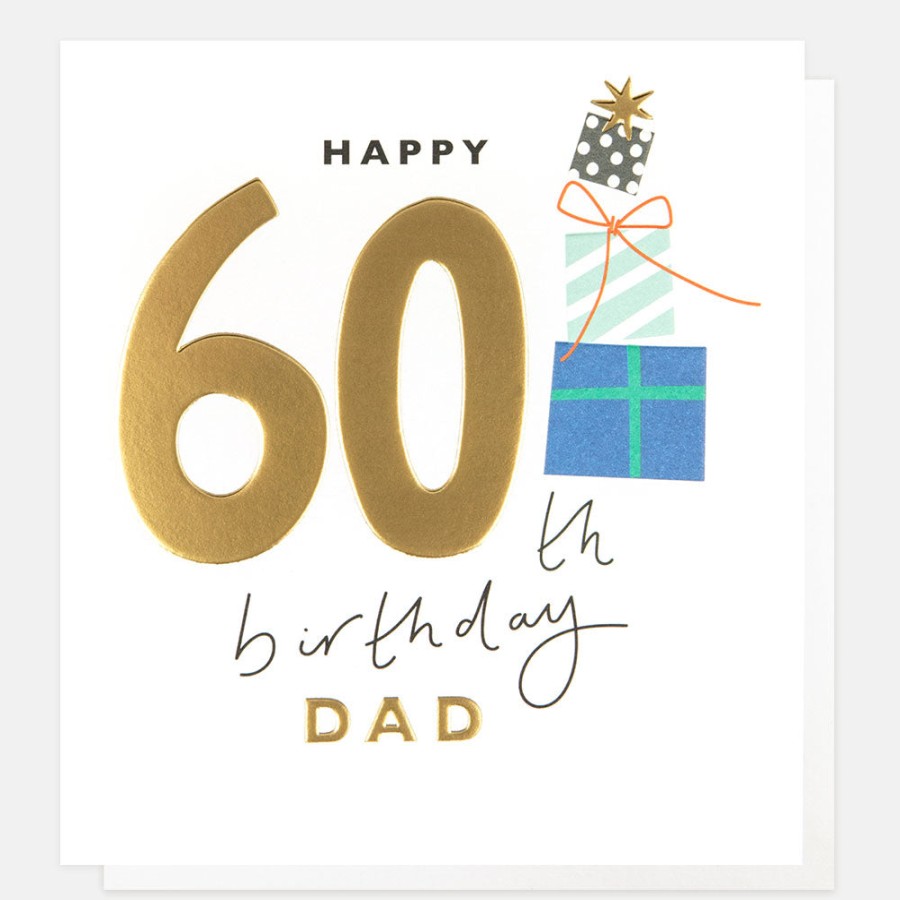 Best CAROLINE GARDNER Stack Of Presents 60Th Birthday Card For Dad