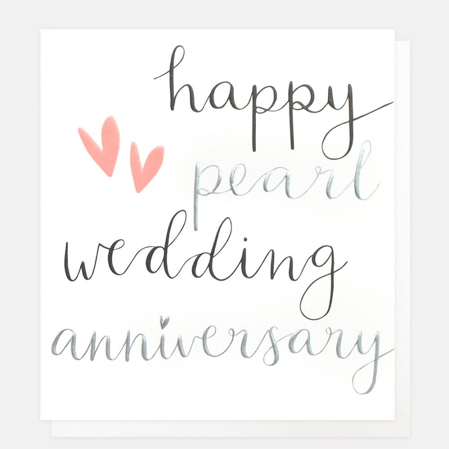 Clearance Caroline Gardner Pearl Wedding Anniversary Card