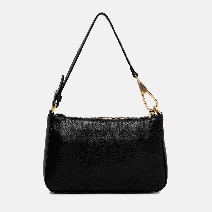 Hot GIANNI Black Leather Brooke Bag