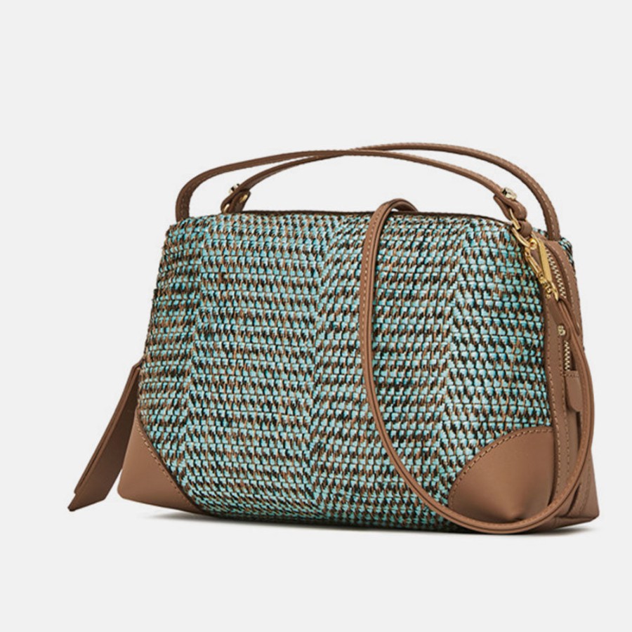 Wholesale GIANNI Aqua Woven Large Alifa Bag