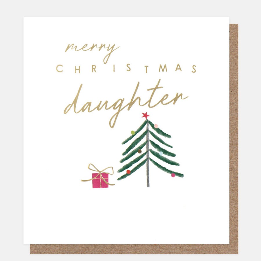 Wholesale CAROLINE GARDNER Merry Christmas Daughter Tree With Present Card