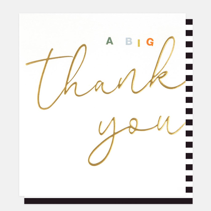 Clearance CAROLINE GARDNER Gold Calligraphy Big Thank You Card