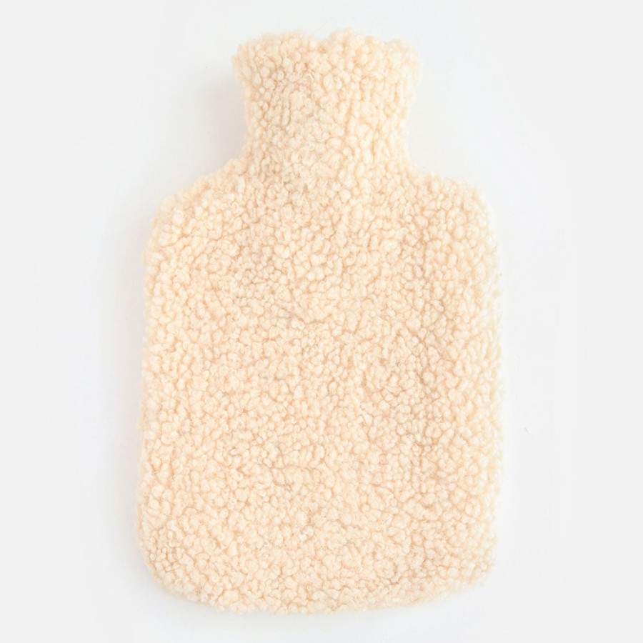 Clearance CAROLINE GARDNER Natural Borg Hot Water Bottle & Cover