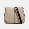 Best GIANNI Grey Leather Helena Saddle Bag