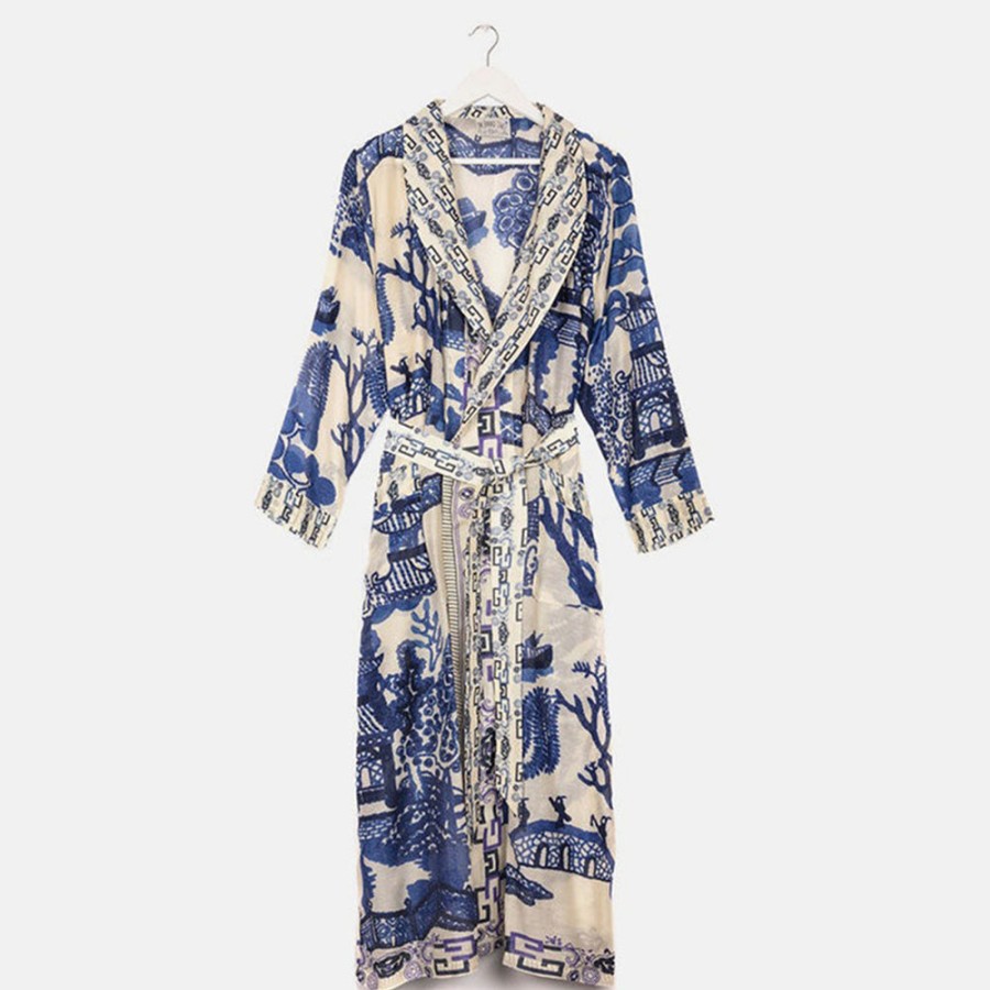 Hot ONE HUNDRED STARS Blue Giant Willow Lightweight Dressing Gown