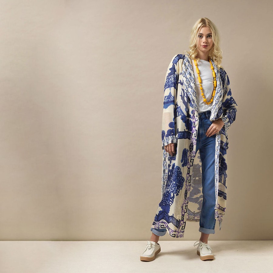 Hot ONE HUNDRED STARS Blue Giant Willow Lightweight Dressing Gown