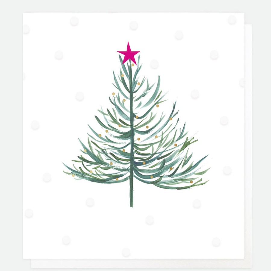 Hot Caroline Gardner Painted Tree Personalised Christmas Cards