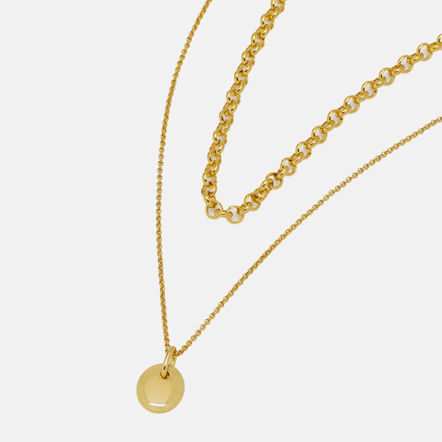 Hot ESTELLA BARTLETT Pebble Gold Plated Layered Necklace