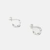 Clearance ESTELLA BARTLETT Silver Plated Twist Hoop Earrings