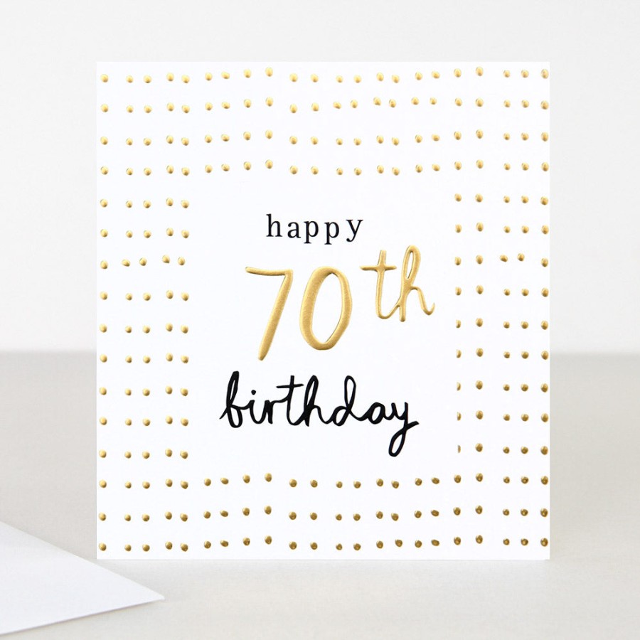 Hot Caroline Gardner Gold 70Th Birthday Card