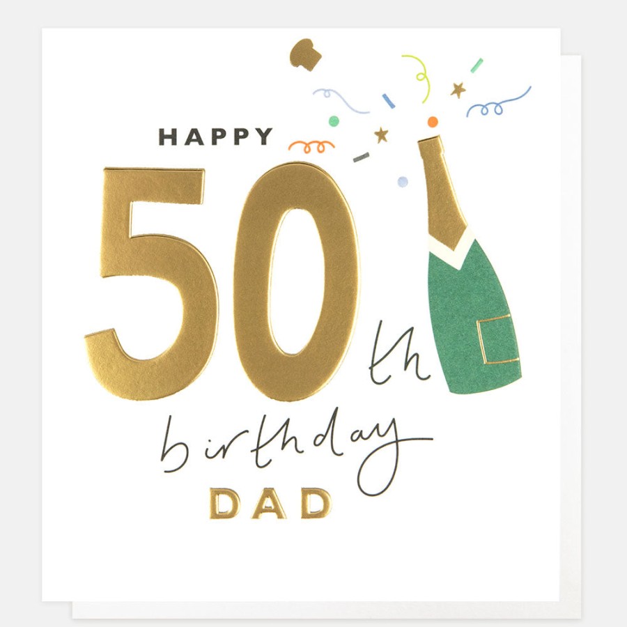 New CAROLINE GARDNER Champagne Bottle 50Th Birthday Card For Dad