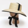 Wholesale FERRUCCIO VECCHI Large Straw Hat With Ribbons