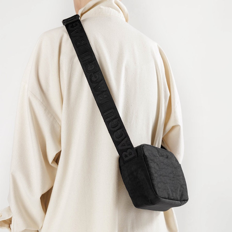 Online BAGGU Black Recycled Nylon Crossbody Camera Bag