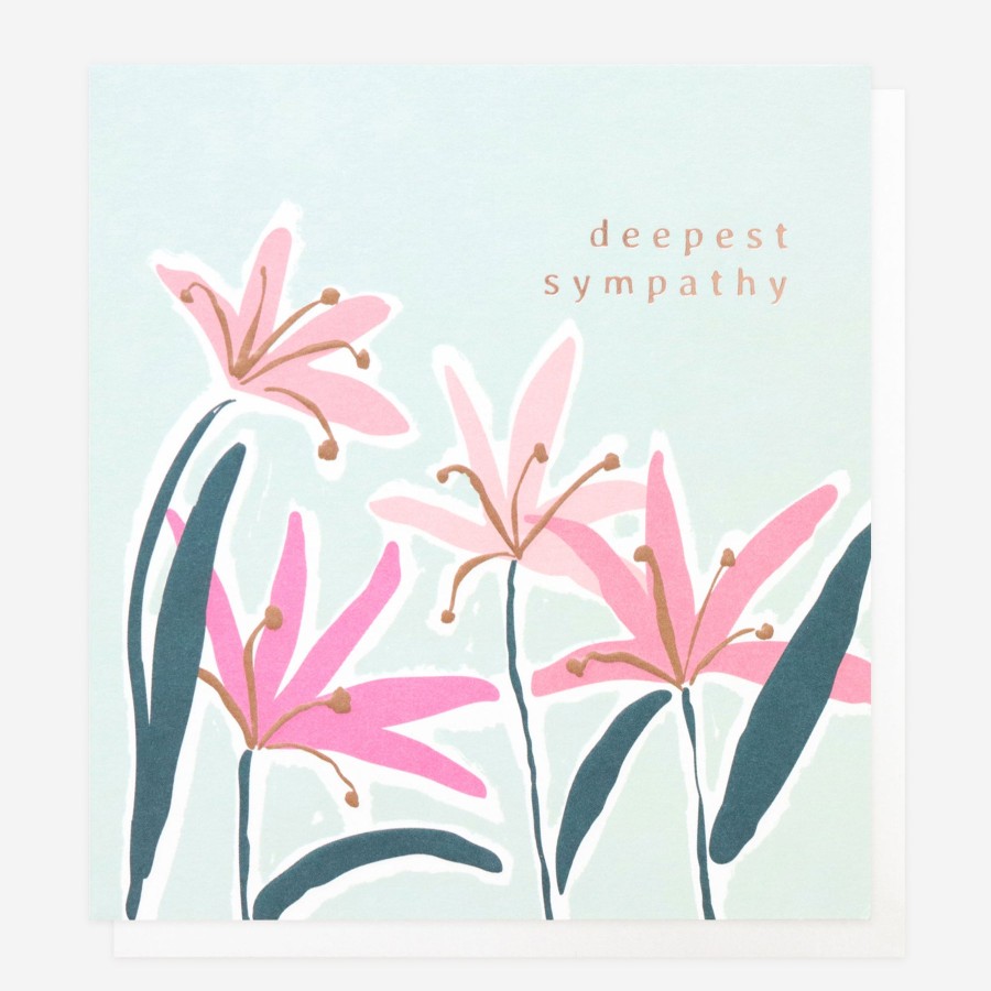 Clearance Caroline Gardner Floral Deepest Sympathy Card