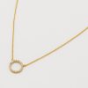 Wholesale ESTELLA BARTLETT Gold Plated White Cubic Zirconia Circle Necklace