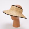 Wholesale FERRUCCIO VECCHI Straw Visor With Contrast Trim