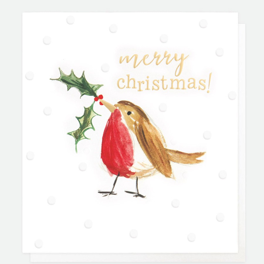 Online Caroline Gardner Robin Personalised Christmas Cards