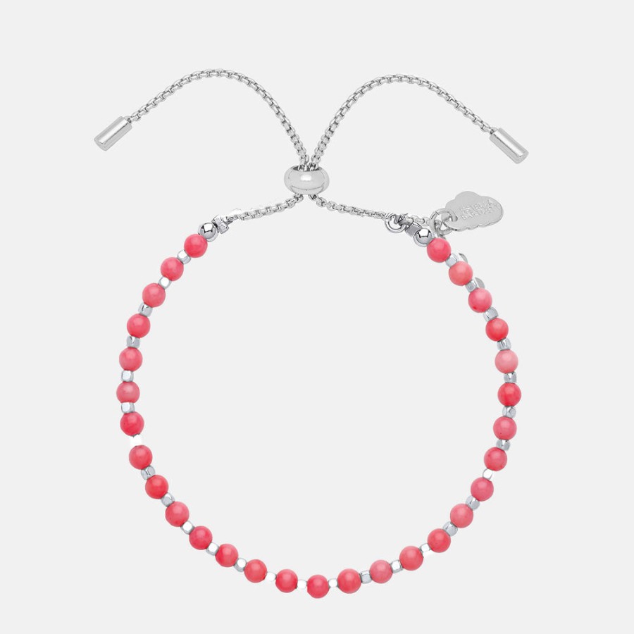 Online ESTELLA BARTLETT Silver Plated Coral Agate Amelia Bracelet