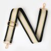 Best KRIS ANA Black/Gold/Cream Stripe Webbing Handbag Strap