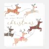 Wholesale CAROLINE GARDNER Reindeer Charity Christmas Card Pack Of 8