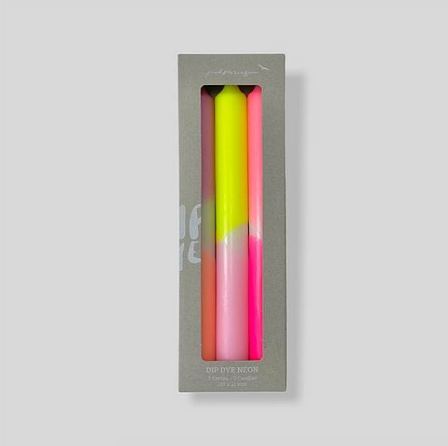 Online PINK STORIES Summer Breeze Dip Dye Candles Set Of 3