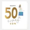 Hot CAROLINE GARDNER Stack Of Presents 50Th Birthday Card For Son