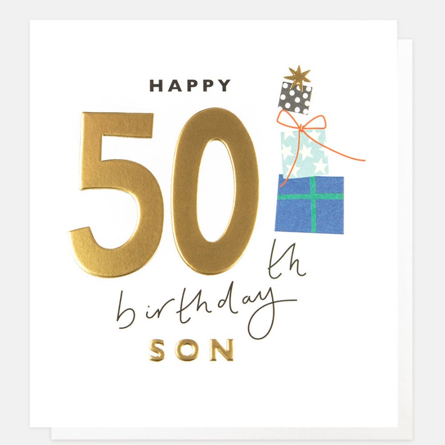 Hot CAROLINE GARDNER Stack Of Presents 50Th Birthday Card For Son