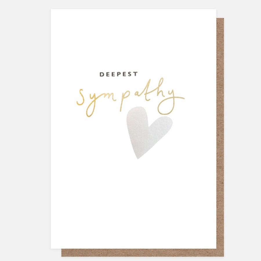 New CAROLINE GARDNER Silver Heart Deepest Sympathy Card