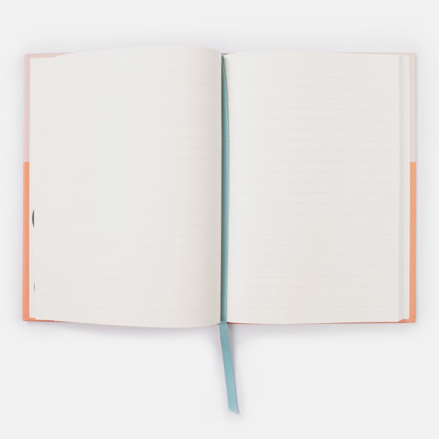 Hot CAROLINE GARDNER Orange/Pale Pink Slim Hardback Notebook