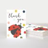 Hot Caroline Gardner Ladybird Spotty Thank You Notecards Pack Of 10