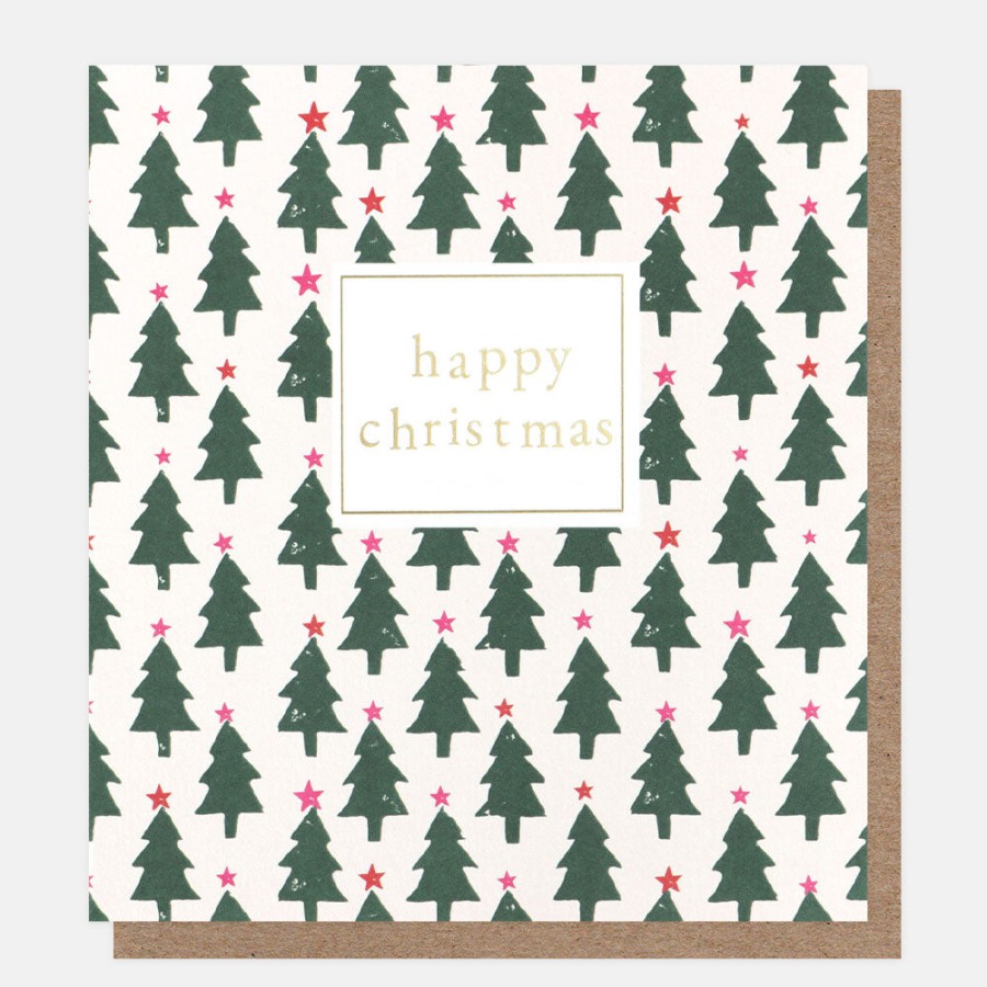 Wholesale CAROLINE GARDNER Tree And Holly Charity Christmas Cards Pack Of 8