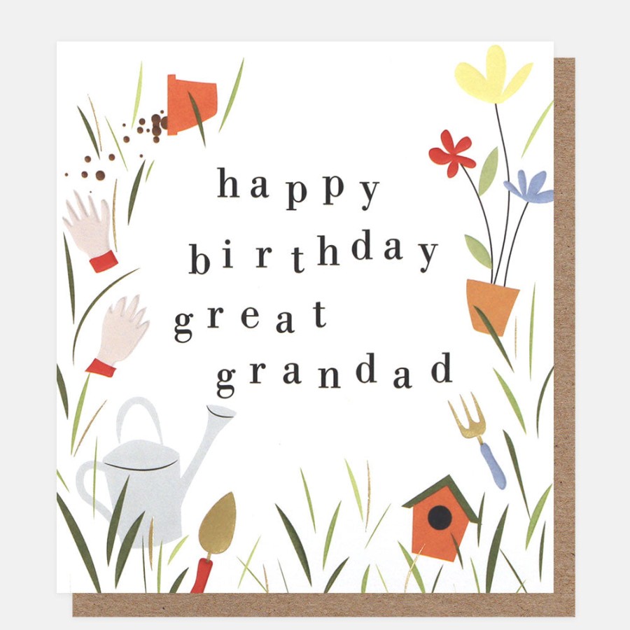 Best CAROLINE GARDNER Gardening Birthday Card For Great Grandad