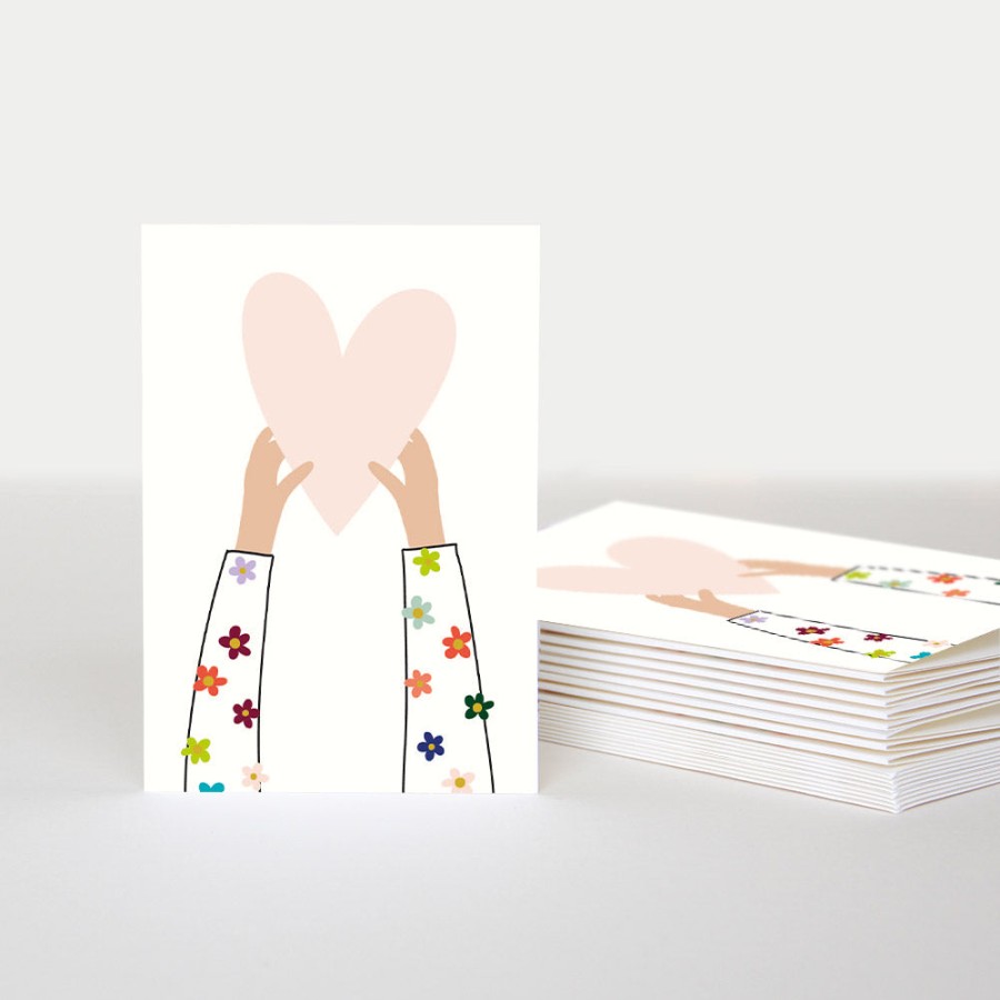 Clearance Caroline Gardner Heart & Hands Blank Notecards Pack Of 10