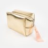 Best CAROLINE GARDNER Gold Mini Cube Cosmetic Bag