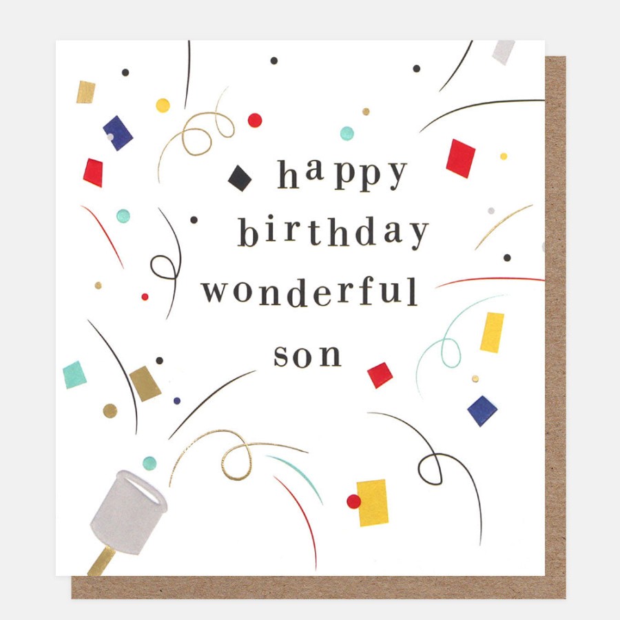 Online CAROLINE GARDNER Party Popper Birthday Card For Son