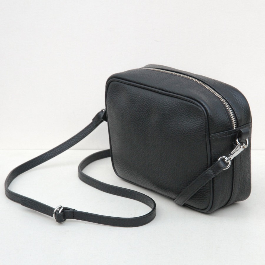 New Caroline Gardner Black Leather Camera Bag