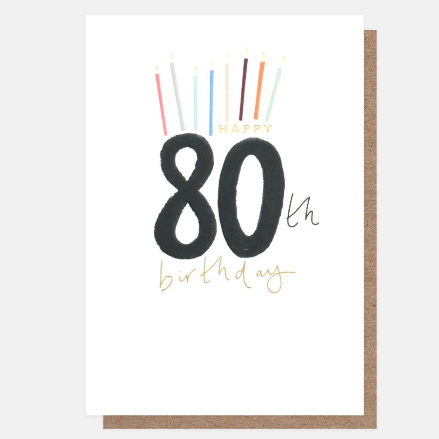 Clearance CAROLINE GARDNER Candles 80Th Birthday Card