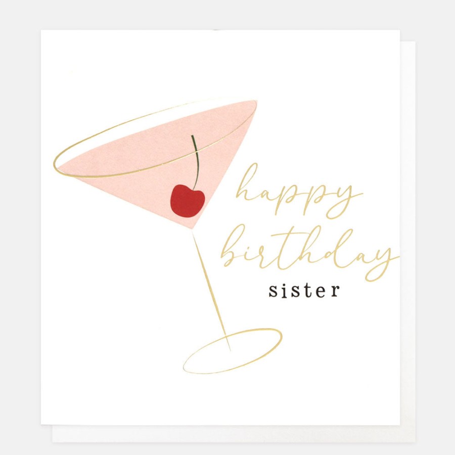 Best Caroline Gardner Cocktail Birthday Card For Sister