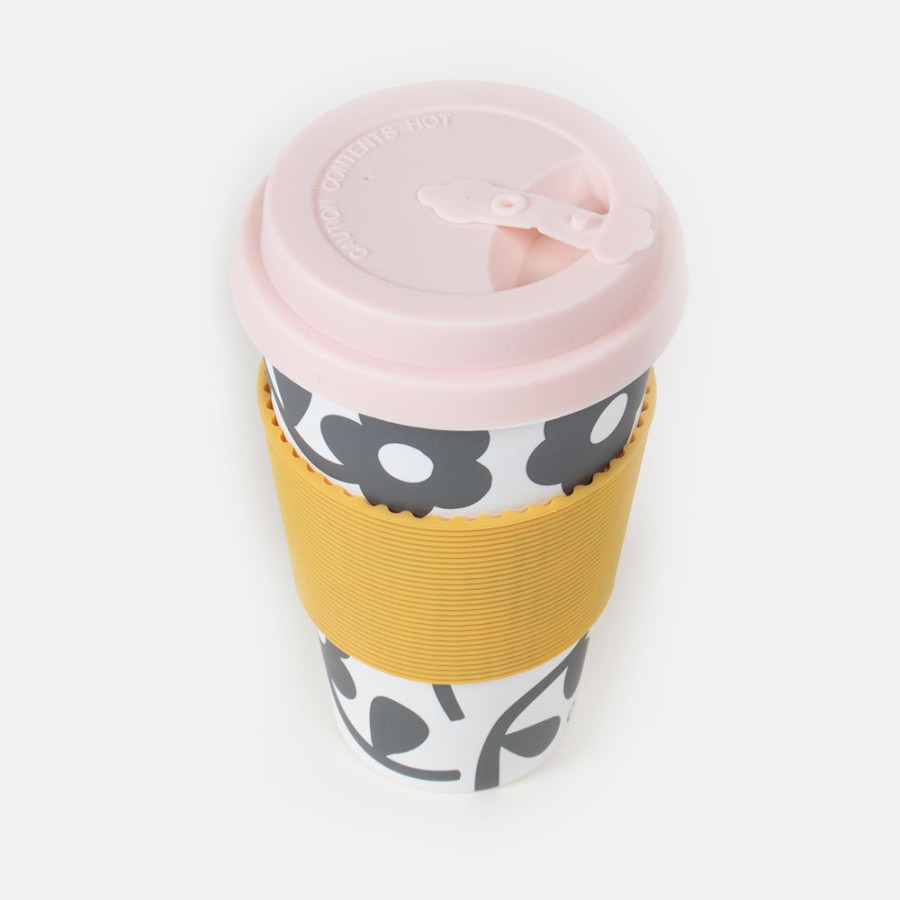 Clearance CAROLINE GARDNER Mono Floral Eco Travel Mug