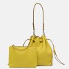 Best GIANNI Yellow Leather Joy Drawstring Bucket Bag