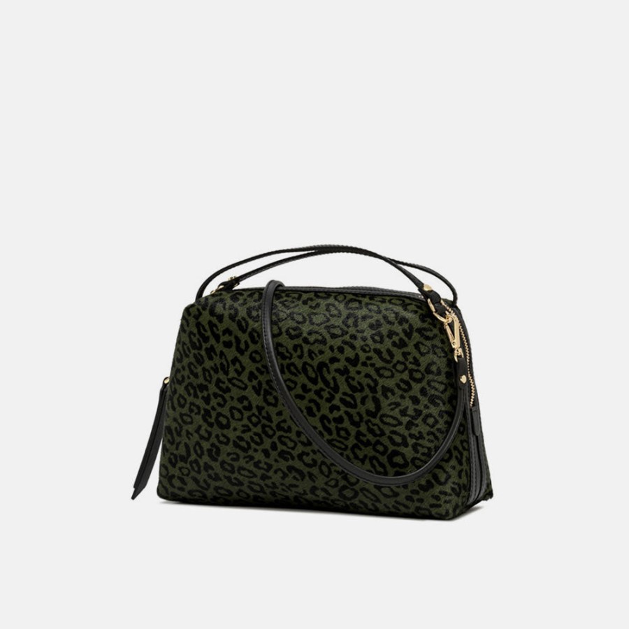 Best GIANNI Field Green Leopard Small Alifa Bag