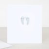 Wholesale Caroline Gardner Silver Feet New Baby Card