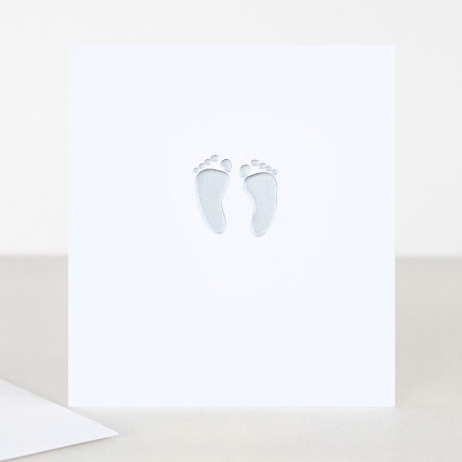 Wholesale Caroline Gardner Silver Feet New Baby Card