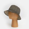 Best GI'N'GI Black & Natural Straw Bucket Hat