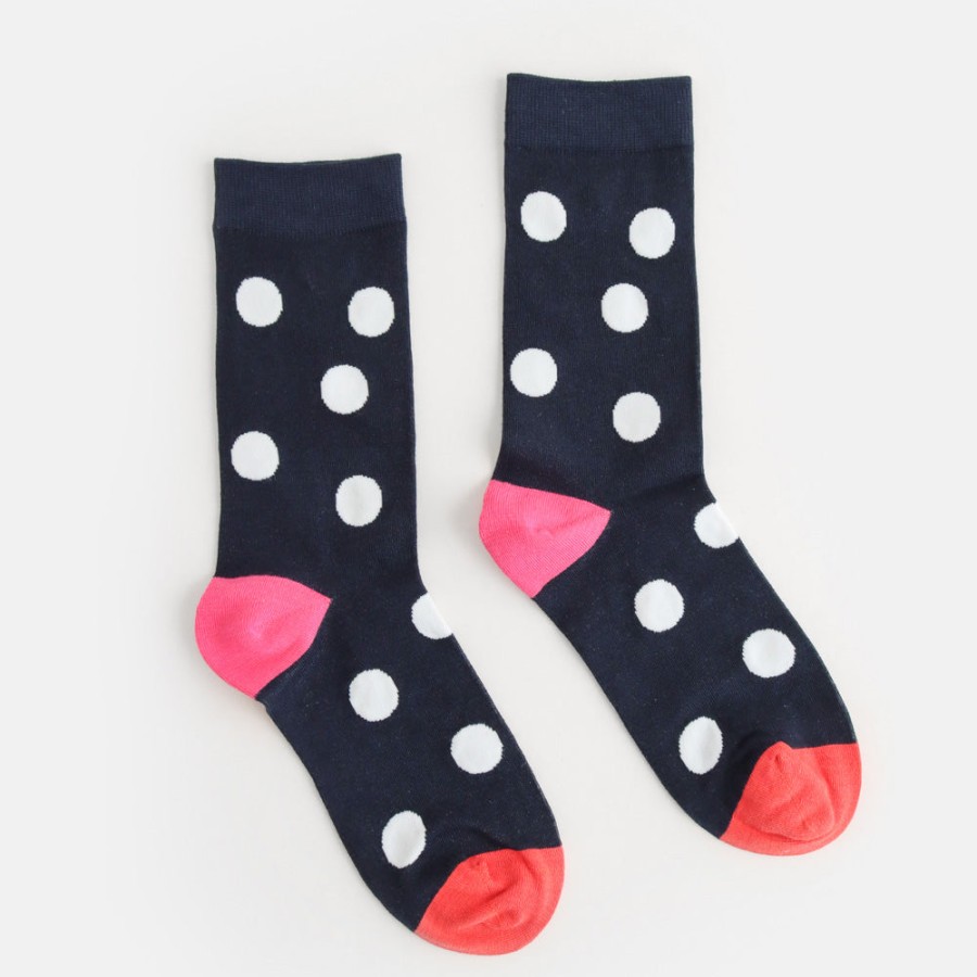 Hot Caroline Gardner Navy Mini Spots Socks