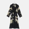 Wholesale ONE HUNDRED STARS Black Stork Luxe Crepe Dressing Gown